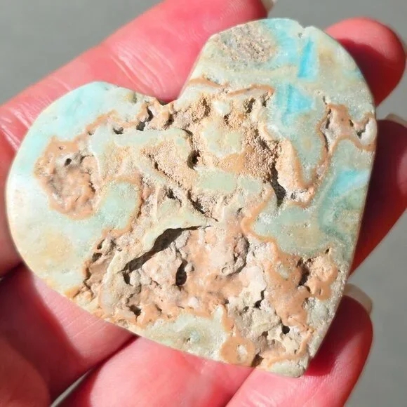 Hemimorphite ✦ Heart-Shaped Crystal ✦ 59g Blue-Green w/ Emotional Balance - Picture 10 of 15